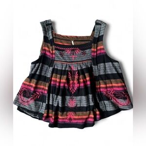 Free People Multicolor Striped Knit Top